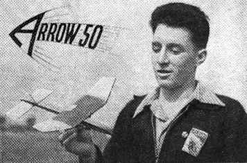 Arrow 50 and its designer, Ian Dowsett