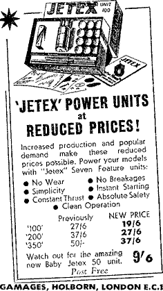 Jetex ad (Gamages)