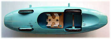 BP Bluebird model car underside