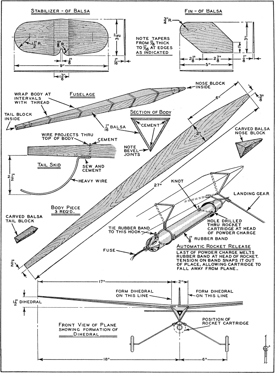 Jetex.org: Plans - Cole's Rocket Plane