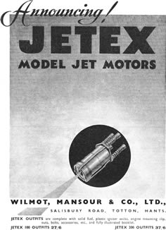 First advertisement for Jetex